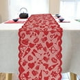 thumbnail image 1 of HongHeng Valentine's Day Table Runner, 13x72 Inch Romantic Red Lace Valentine Heart Shaped Tablecloth Table Decorations for Home Wedding Party Valentines Day Table Decorations, 1 of 6