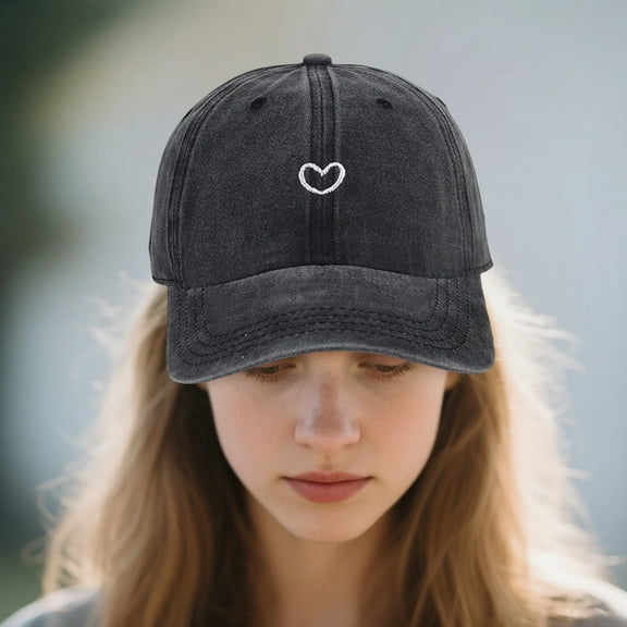 HongHeng Vintage Washed Distressed Baseball Cap Adjustable Cotton Dad Hat for Women Men