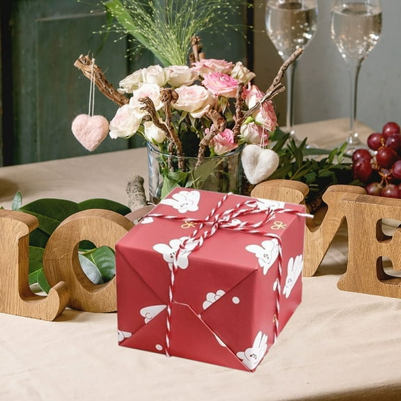 HongHeng Wedding Wrapping Paper 6 PCS, Engagement Floral Wrapping Paper, Rose Love Heart Pink Red Gift Wrap for Wedding Bridal Shower Valentine's Birthday Anniversary Women Men