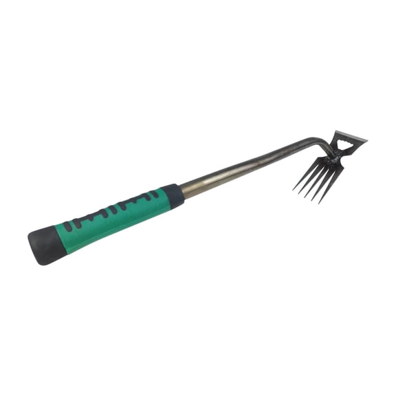 HongHeng Weeding Artifact Uprooting Weeding Tool 5 Teeth 14 Inch Weed Pulling Tool Portable Manual Weeder Puller for Vegetable Gardening Backyard Farm Planting Weeding