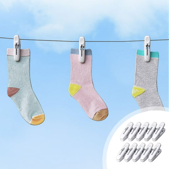 HongHeng Windproof Plastic Small Clip Towel Clothes Socks Underwear Hanging Clip 10Pcs