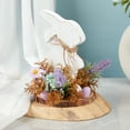 thumbnail image 1 of HongHeng Wooden Easter Bunny Table Centerpiece Bunny Centerpieces for Easter Spring Tiered Trays Home Decorations (Wood), 1 of 6