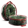 thumbnail image 1 of HongHeng Wreath Storage Bag, Clear Everyday Bag, Christmas Wreath Storage Container with Dual Zippered and Reinforced Handle, Protect Your Holiday Wreath from Dust, Insects, and Moisture, 1 of 7