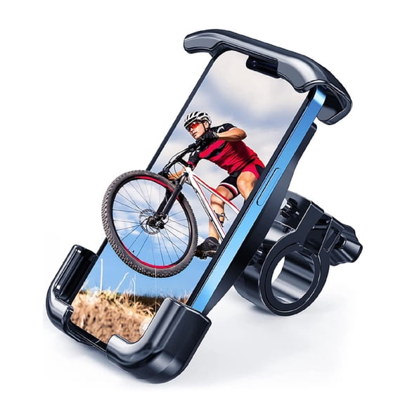 HongKeJi Bike Phone Mount Holder, Phone Mount for Motorcycle, Electric Scooter, Mountain and Dirt Bike, 360 Rotate Suitable for iPhone & Android Smartphones from 4.7-7.2 inches