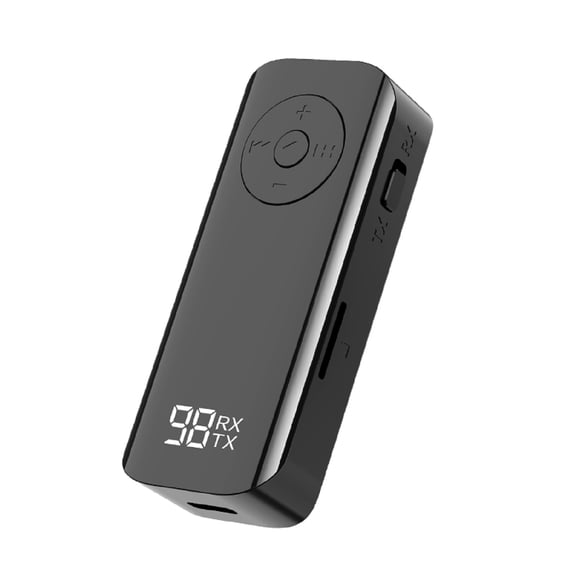 HongKeJi Bluetooth Wireless Audio Transmitter for Headphones, 2-in-1 Wireless Bluetooth 3.5mm Aux Audio Transmitter/Receiver for Airplanes, Gym Equipment, TVs, iPad/Tablets and Auto