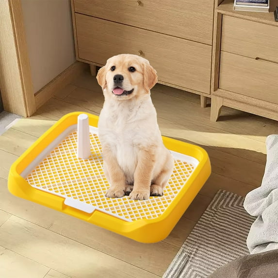 HongMinWen Dog Mesh Potty Tray Toilet Small Puppy Indoor Pee Pad Holder, Poodles Training Tray Bathroom, Yorkie Pet Pads Holder for Small Medium Puppies