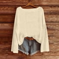 thumbnail image 1 of HongQid Boho Sweaters for Women Fall Round Neck Cute Knit Tops Loose Fit Lightweight Sweater Long Sleeve Tops, 1 of 6