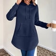 thumbnail image 1 of HongQid Casual Long Hoodies Long Sleeve Pullover Drawstring Basic Hooded Long Sweatshirts Tops for Womens Loose Fit, 1 of 7