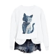 thumbnail image 1 of HongQid Crewneck Pullover Shirts Women Long Sleeve Cute Cat Sweatshirts Graphic Clothing Gift, 1 of 5