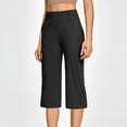 thumbnail image 1 of HongQid Cropped Casual Pants for Women High Waisted Pull On Shorts with Pockets Summer Stretch Loose, 1 of 9