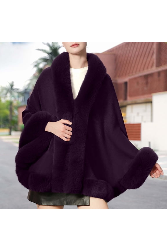 Elegant Faux Fox Fur Collar Knitted Cardigan Shawl Bride Wedding Party Shawl Cloak Coat