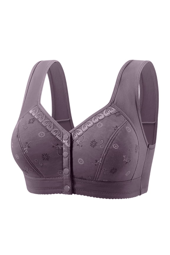 Front Closure Bra Hides Back Fat Full Back Coverage Bra with Shapewear Plus Size Push Up Sports Bra