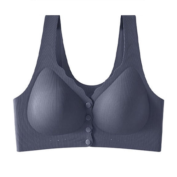 HongQid Front Closure Bra Women's Bra Seamless Stretch Wireless Lightly Lined Comfort Bra