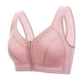 thumbnail image 1 of HongQid Front Closure Bras for Women, Comfortable Bra Plus Size No Underwire Zipper Closing Bra, 1 of 3