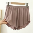 thumbnail image 1 of HongQid Modal Lounge Shorts for Women Elastic Waist Casual Sleepwear Lightweight Cozy Pajama Bottom Brown XL, 1 of 3
