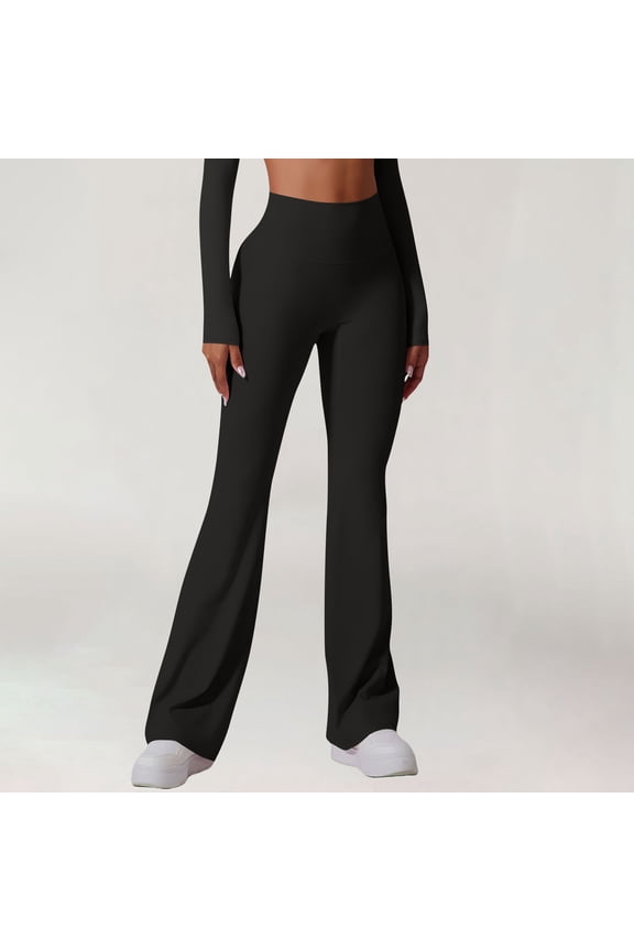 No Front Seam High Waisted Flare Leggings for Women Bootcut Yoga Pants Buttery Soft