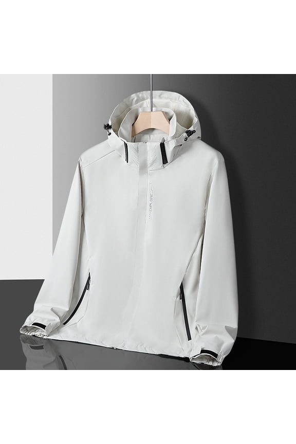 Rain Jacket Women Lightweight Waterproof Windbreaker Jacket Hooded Rain Coats for Women with Pockets M-4XL