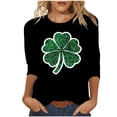 thumbnail image 1 of HongQid Saint Patrick's Day Shirts 3/4 Sleeve Women Funny Graphic Print Irish T Shirt Spring Summer Casual Crew Neck Tee Tops, 1 of 5