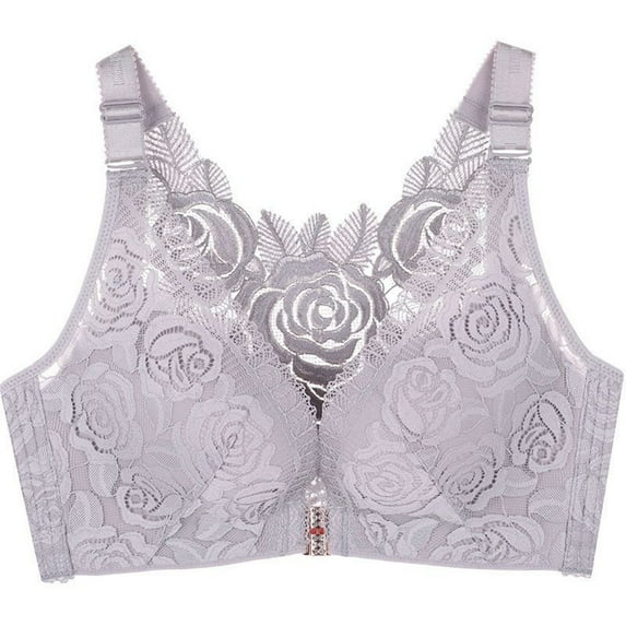 HongQid Seamless Front Close Bras for Women No Underwire Plus Size Full Coverage Comfort Supportive Convenient Bralettes