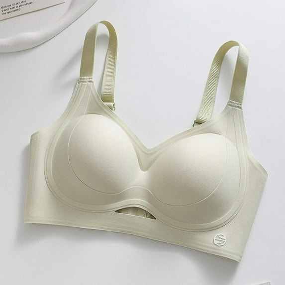 HongQid Seamless Mastectomy Bra for Women, Pocket Post-Surgery Bra with Support Pads Comfort Lift Daily Bralettes V-Neck