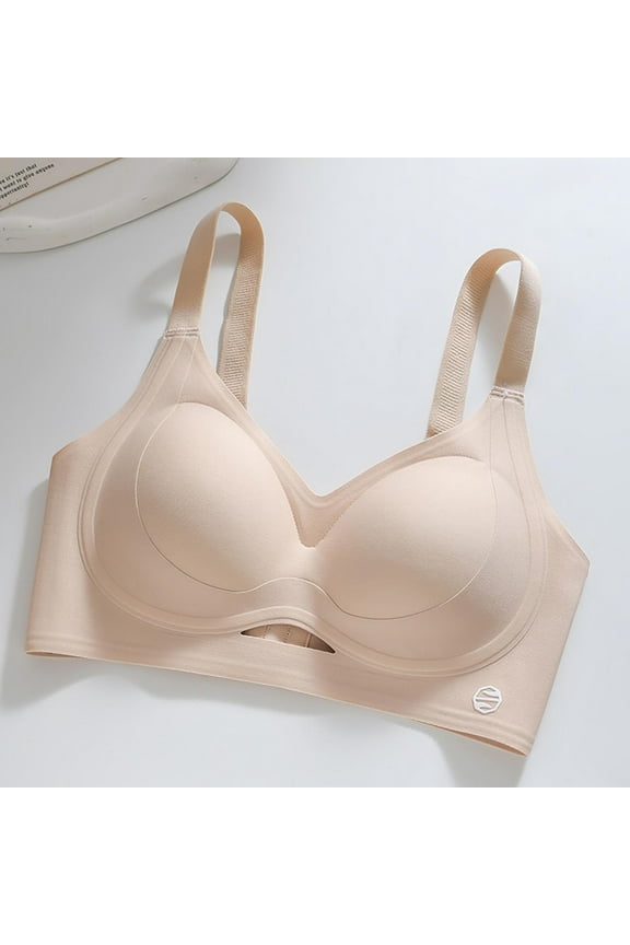 Seamless Mastectomy Bra for Women, Pocket Post-Surgery Bra with Support Pads Comfort Lift Daily Bralettes V-Neck