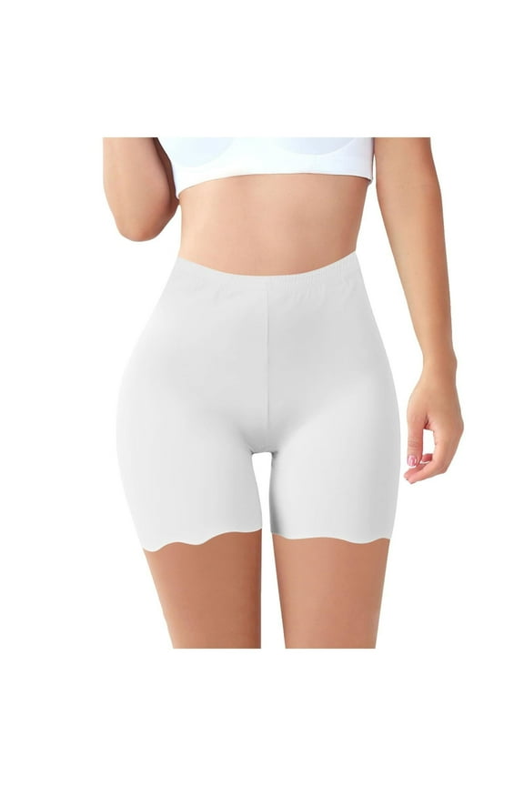 Seamless Shaping Boyshorts Panties for Women Slip Shorts Under Dress Shapewear Shorts Tummy Control Underwear White XL