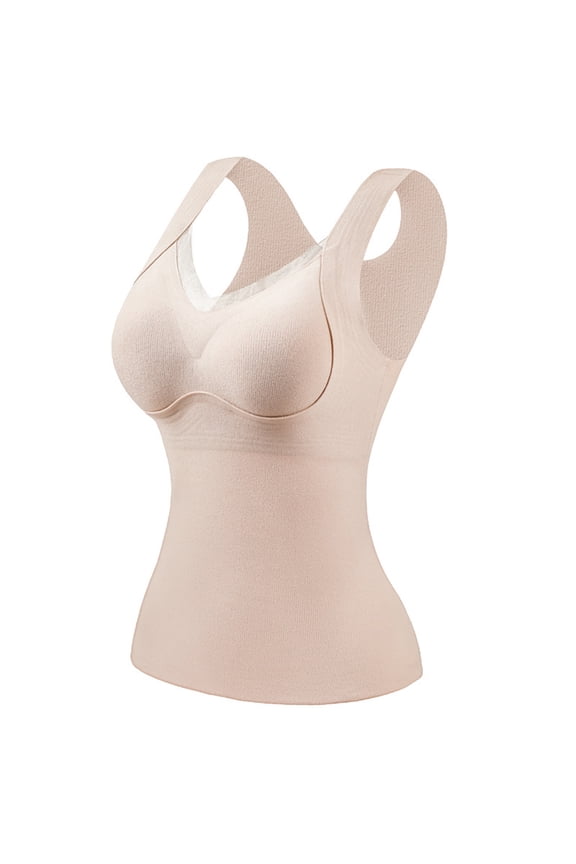 Shapewear Tank Tops for Women-Tummy&Waist Control Camisole Slimming Seamless V-Neck Body Shaper Vest