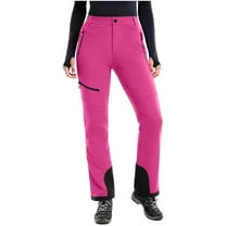HongQid Snow Pants Womens Ski Pants Waterproof Insulate Softshell Fleece Lined Winter Hiking Snowboard Bottom Leg
