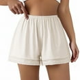 thumbnail image 1 of HongQid Soft Lounge Shorts for Women Elastic Waist Casual Sleepwear Lightweight Cozy Pajama Bottom White 3XL, 1 of 3