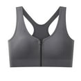 thumbnail image 1 of HongQid Sports Bras for Women Zip Front Closure Yoga Bra Seamless Wirefree Padded High Impact Running Gym Fitness Bras, 1 of 3