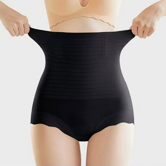 HongQid Tummy Control Shapewear Shorts for Women Butt Lifting Body Shaper Shorts High Waisted Seamless Girdles Under Dress Black L