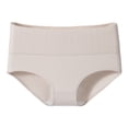 thumbnail image 1 of HongQid Underwear for Women Midi Rise Ribbed Hipster Breathable Soft Womens Bikini Panties Cheeky, 1 of 5
