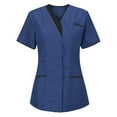 thumbnail image 1 of HongQid V-Neck Scrubs for Women Workwear, Soft Stretch, Easy Care, Nursesing Tunic Uniform Tops, 1 of 6