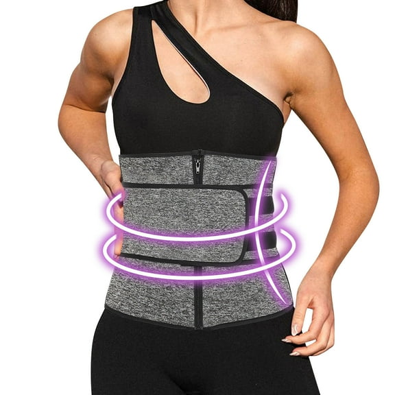 HongQid Waist Trainer for Women Waist Cincher Trimmer Ab Belt Tummy Control Body Shaper with Triple Wrap