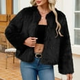 thumbnail image 1 of HongQid Women Faux Fur Coat Fluffy Long Sleeve Open Front Cropped Furry Jacket Shaggy Warm Winter Outwear, 1 of 9