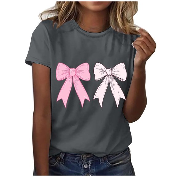 HongQid Women Graphic Funny Cute T Shirts Tee Casual Summer T Shirt Valentines(Gift Ideas)