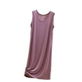 thumbnail image 1 of HongQid Women Nightgown Sleep Shirts Sleeveless Sleepwear Nightshirt Round Neck Women's Sleeveless Nightdress Modal Cotton, 1 of 5
