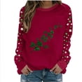 thumbnail image 1 of HongQid Women St. Patrick's Day Crewneck Sweatshirts Graphic Shirts Casual Long Sleeve Pullover Tee Tops, 1 of 5
