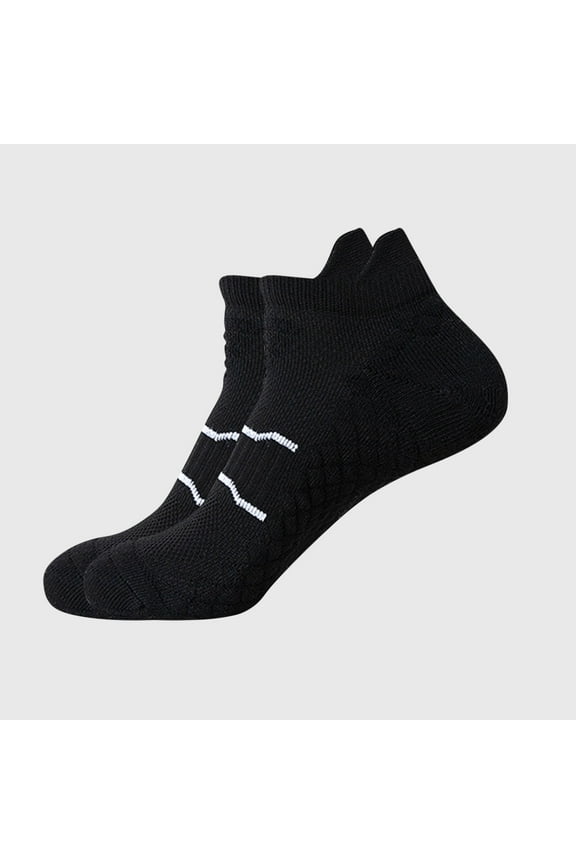 Women's Anti Sweat Odor Resistant Low Cut Crew Sneaker Running and Cycling Socks Black Free Size