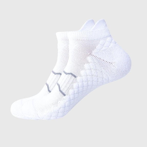 HongQid Women's Anti Sweat Odor Resistant Low Cut Crew Sneaker Running and Cycling Socks White Free Size