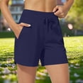 thumbnail image 1 of HongQid Women's Athletic Running Shorts Lightweight Gym Sweat Shorts with Zipper Pockets, 1 of 6