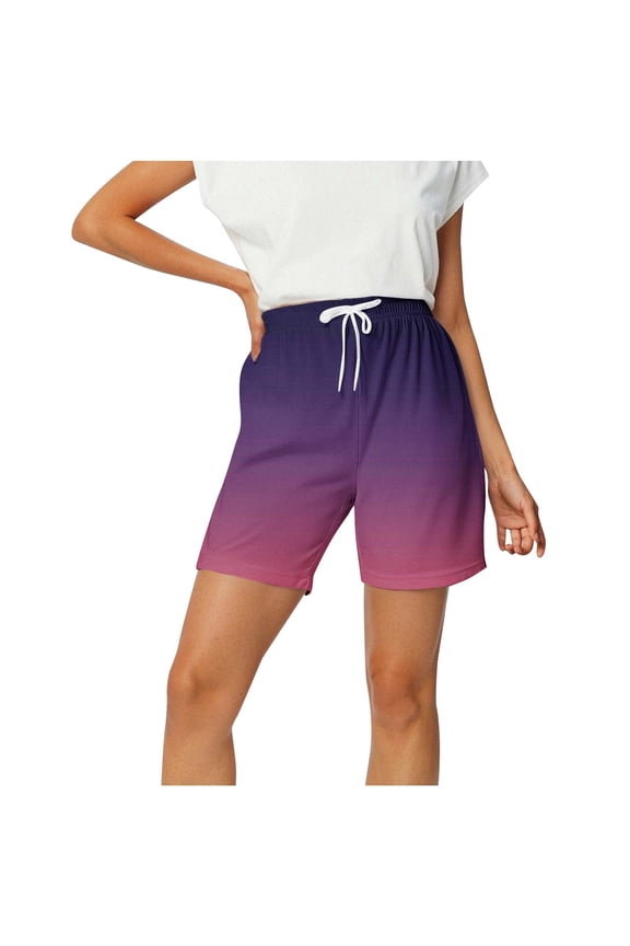 Women's Drawstring Shorts Beach Swimming Shorts Summer Sports Swim Trunks Swimsuit Bottoms with Pockets