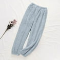 thumbnail image 1 of HongQid Women's Fuzzy Lounge Pants Comfy Warm Fleece Pajama Long Pants Elastic Waist Tapered Bottoms, 1 of 6