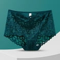 thumbnail image 1 of HongQid Women's Lace Underwear High Waist Hollow Breathable Seamless Briefs Plus Sized Panty Green XL, 1 of 4