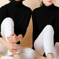thumbnail image 1 of HongQid Women's Long Sleeve Turtleneck Sweater Solid Basic Stretch Turtleneck Knit Pullover, 1 of 5