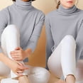 thumbnail image 1 of HongQid Women's Long Sleeve Turtleneck Sweater Solid Basic Stretch Turtleneck Knit Pullover, 1 of 5