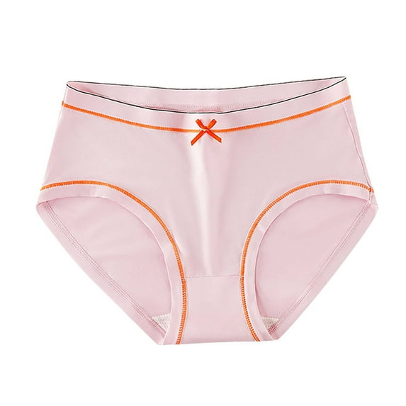 HongQid Women's Mid-Waisted Brief Panties, 1-Pack, Moisture-Wicking Cotton Brief Underwear