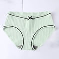 thumbnail image 1 of HongQid Women's Mid-Waisted Brief Panties, 1-Pack, Moisture-Wicking Cotton Brief Underwear, 1 of 7