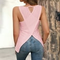 thumbnail image 1 of HongQid Women's Open Back Criss Cross Tank Top Eyelet Embroidery Cut Out Tops Tees Summer, 1 of 6