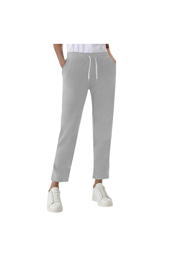 Women's Petite Joggers Cotton Sweatpants with Pockets